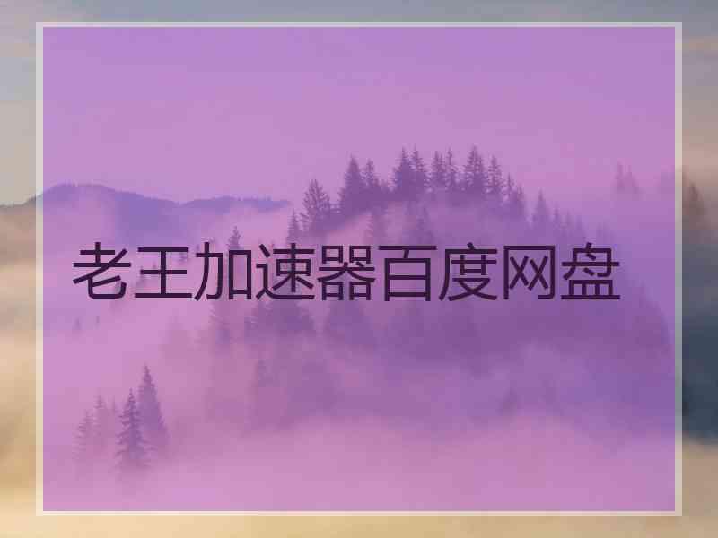 老王加速器百度网盘