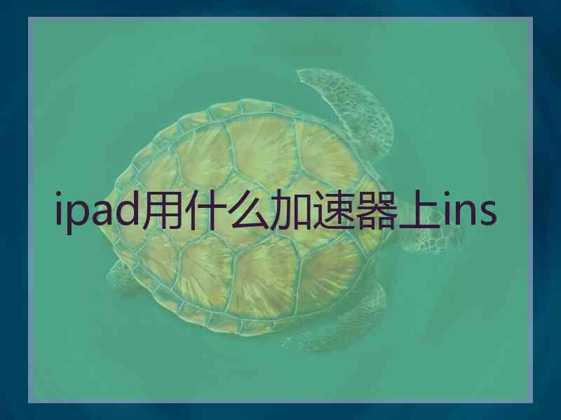 ipad用什么加速器上ins