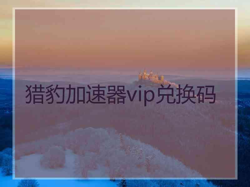 猎豹加速器vip兑换码