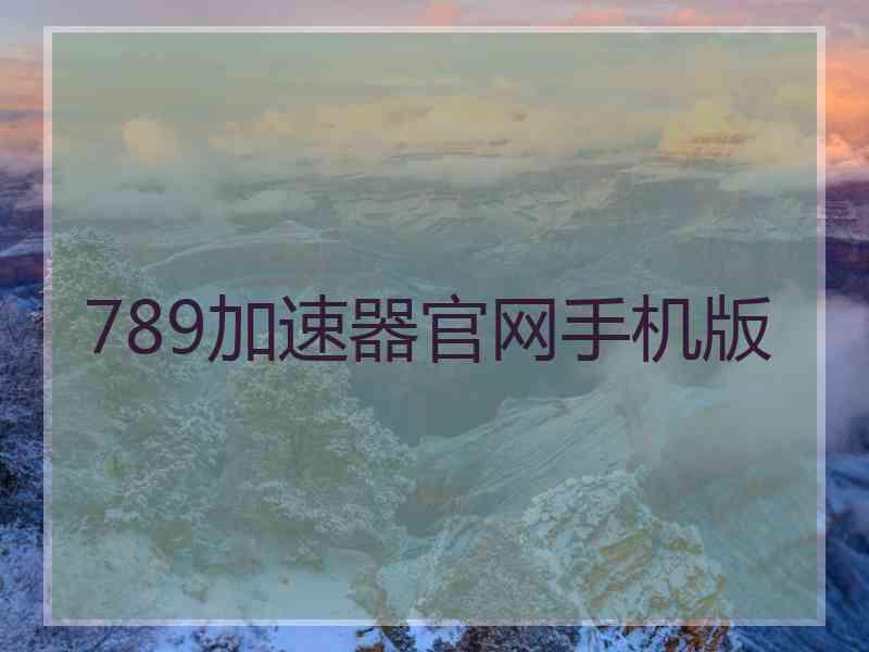 789加速器官网手机版