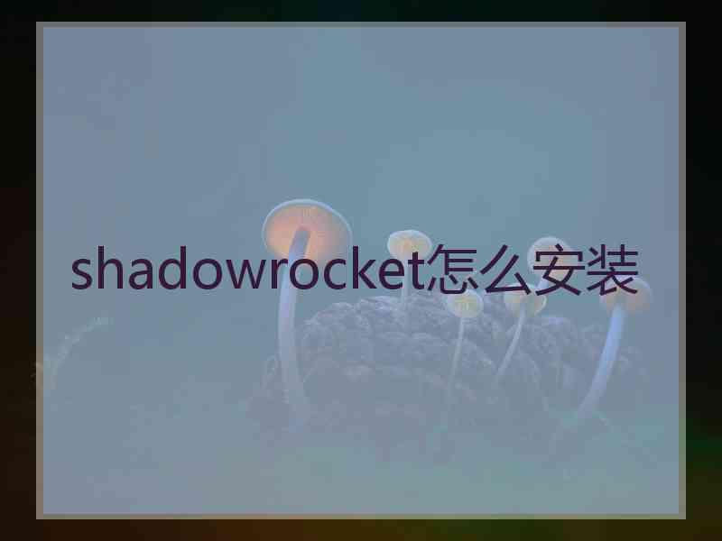 shadowrocket怎么安装